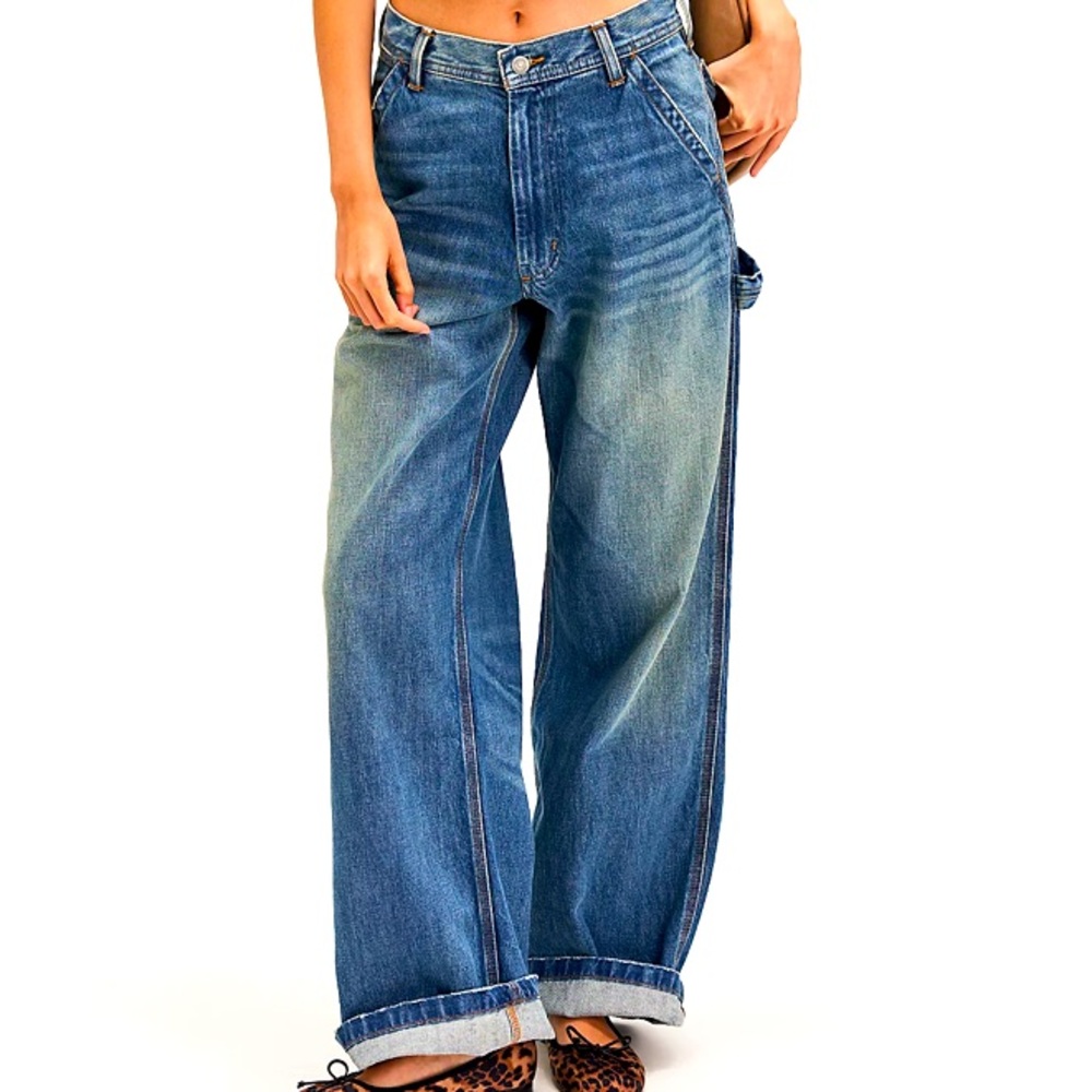 Free People Denimist Teri Carpenter Wide Leg Jeans